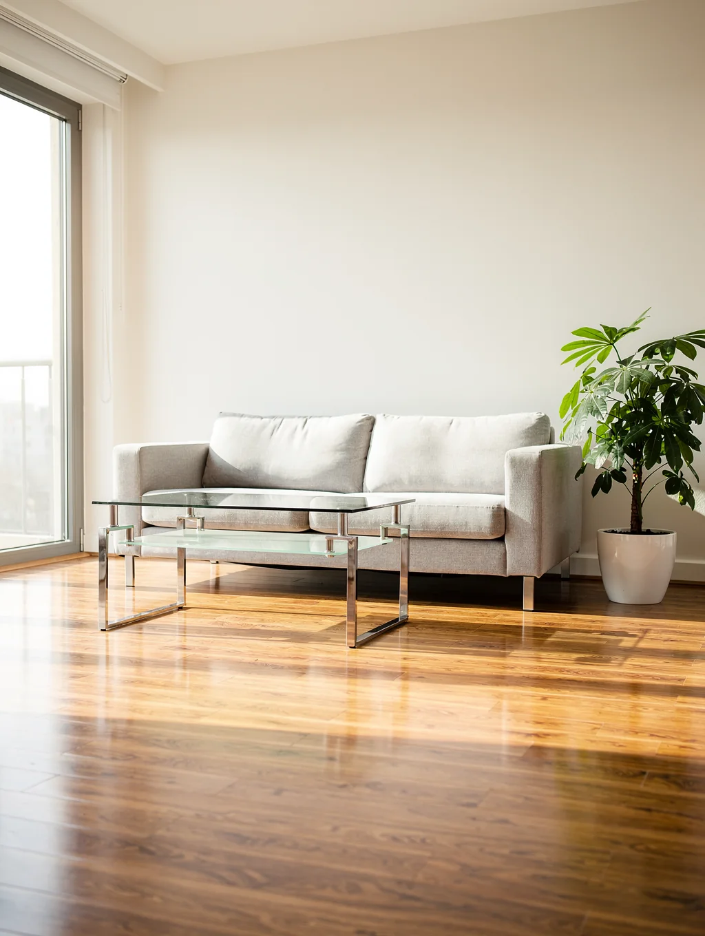 Clean and organized living room after professional service