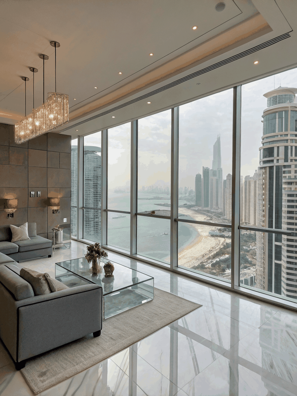 Professional cleaning detail in a luxury Dubai apartment